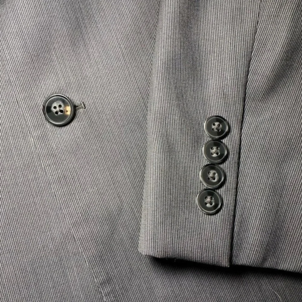 Calvin Klein 100% Wool Blazer Size 42R Gray Extreme Slim Fit 2 Button Sport Coat